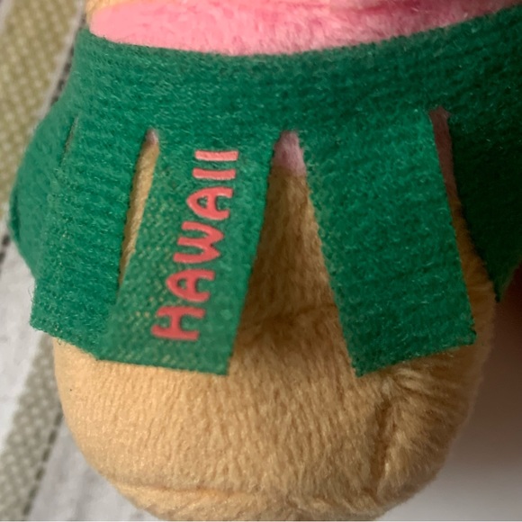 Hello Kitty HAWAII Tan 6” Plush Green Grass Skirt Sanrio NWT - Picture 3 of 5